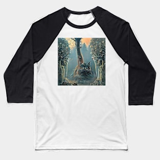 Cat in mechanical jungle Baseball T-Shirt